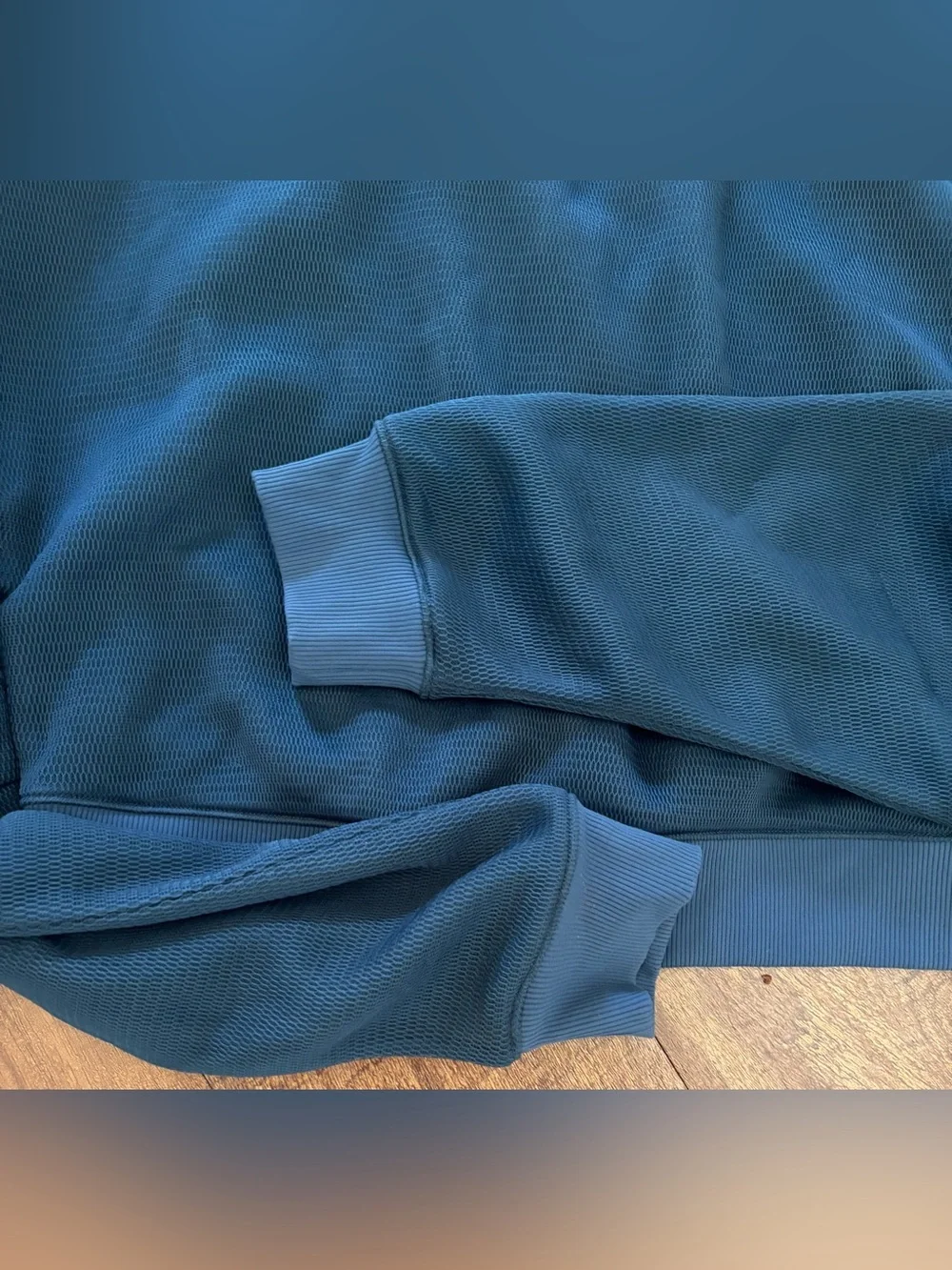 Alo cropped crewneck mesh long sleeve LS pullover see through XL extra large